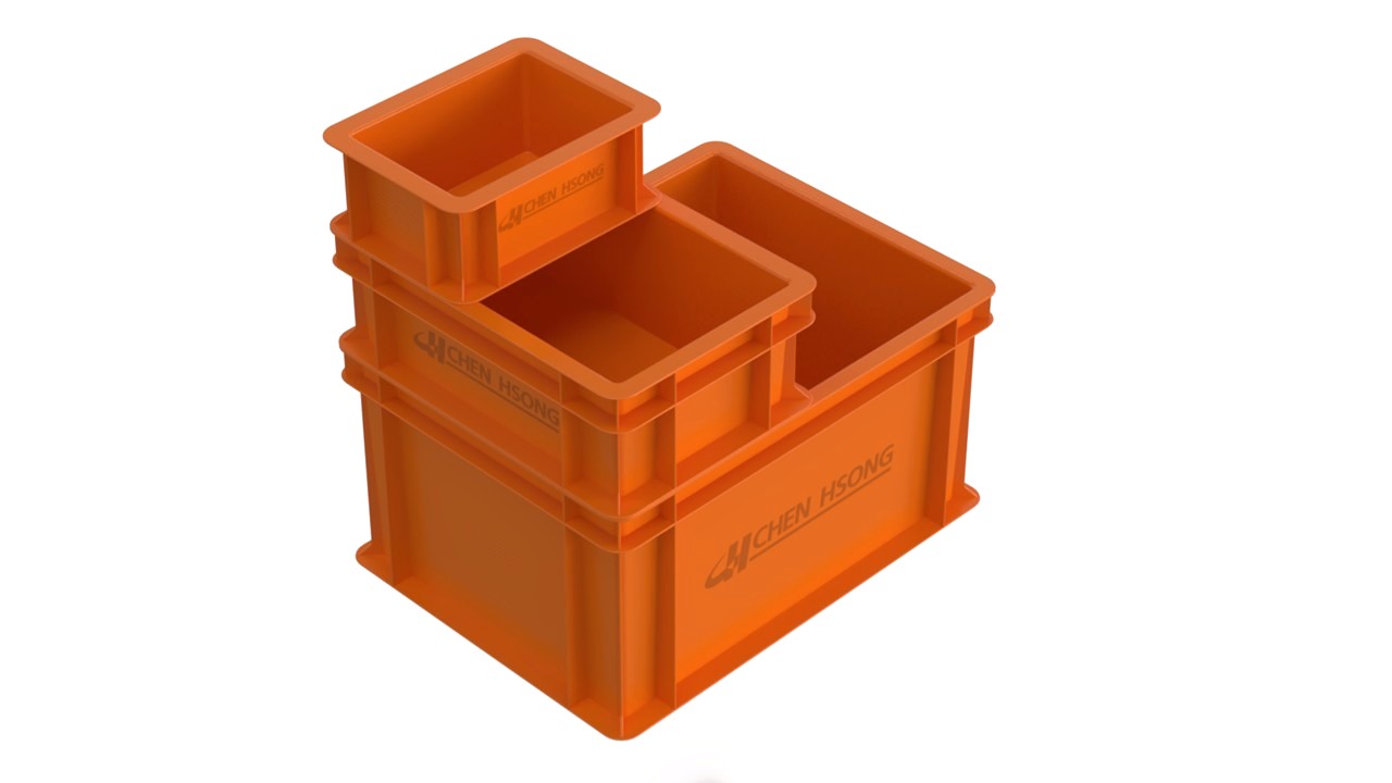 Gepersonaliseerde stapelbare kratten – Chen Hsong Europe